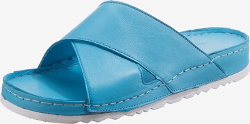 ANDREA CONTI Mules in Blue: front