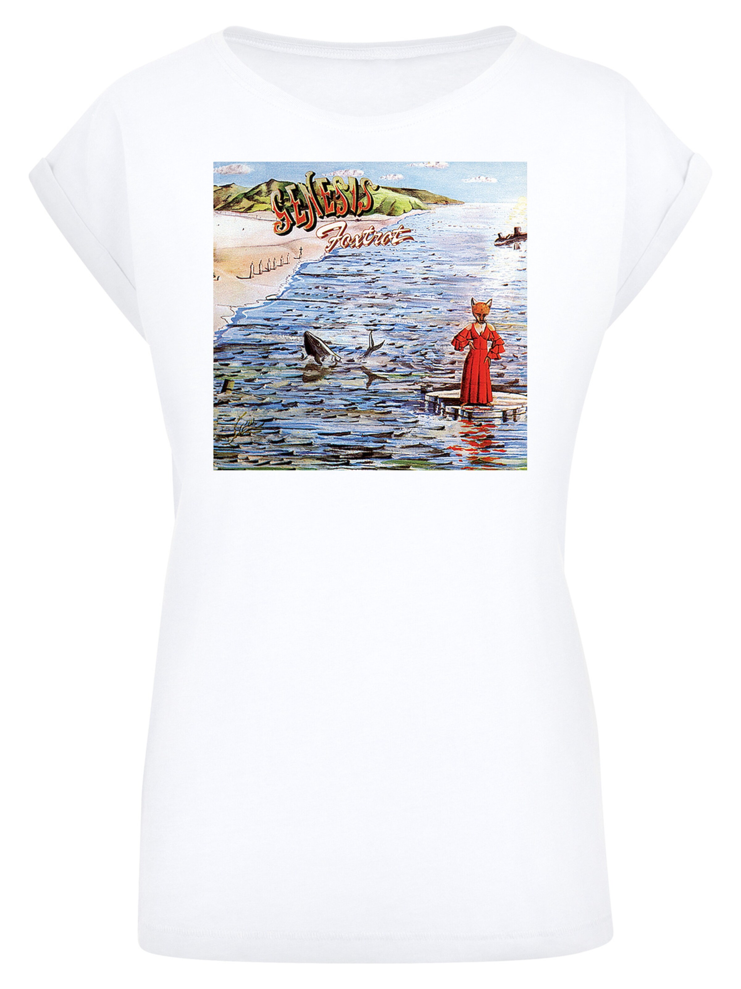 F4NT4STIC Shirt 'Genesis Foxtrot Album Cover' in Weiß: Vorderseite