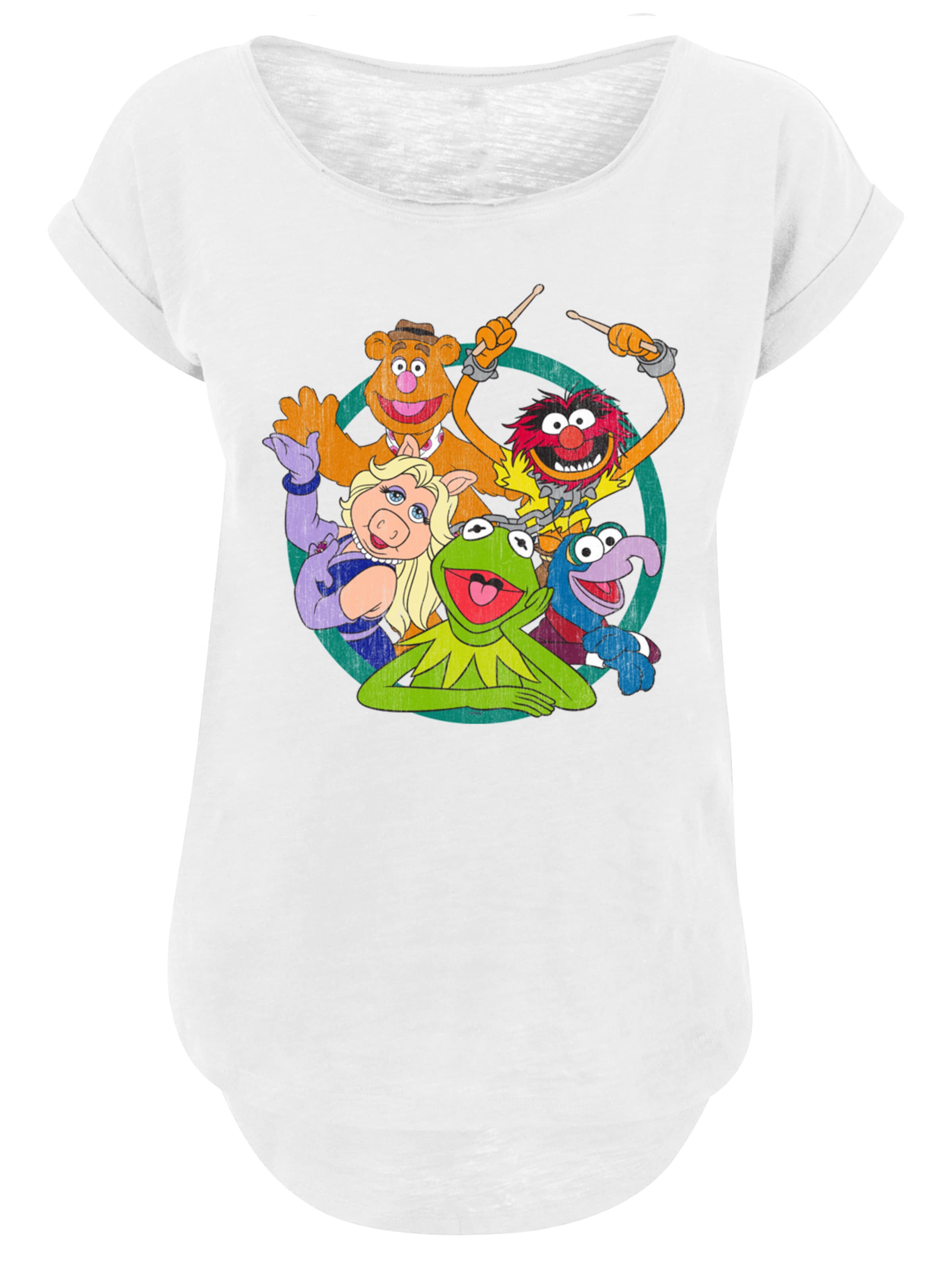 F4NT4STIC T-Shirt 'Disney The Muppets Group Circle' in Weiß: Vorderseite