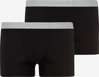 Hanro Boxershorts 'Cotton Essentials' in de kleur Zilvergrijs / Zwart, Productweergave