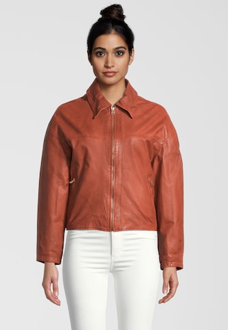 Goosecraft Between-Season Jacket in Orange: front