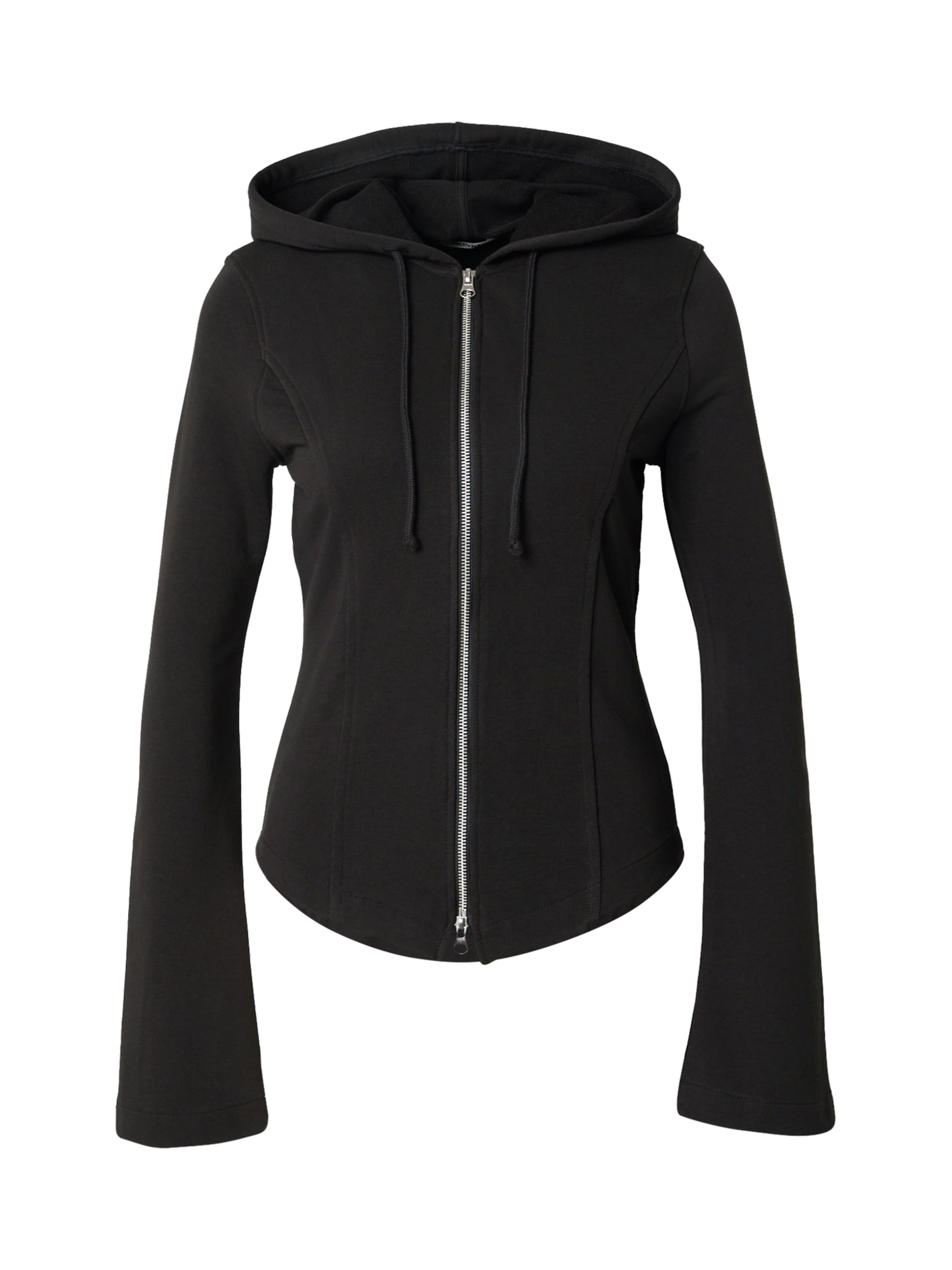 Monki Sweatvest in Zwart: voorkant