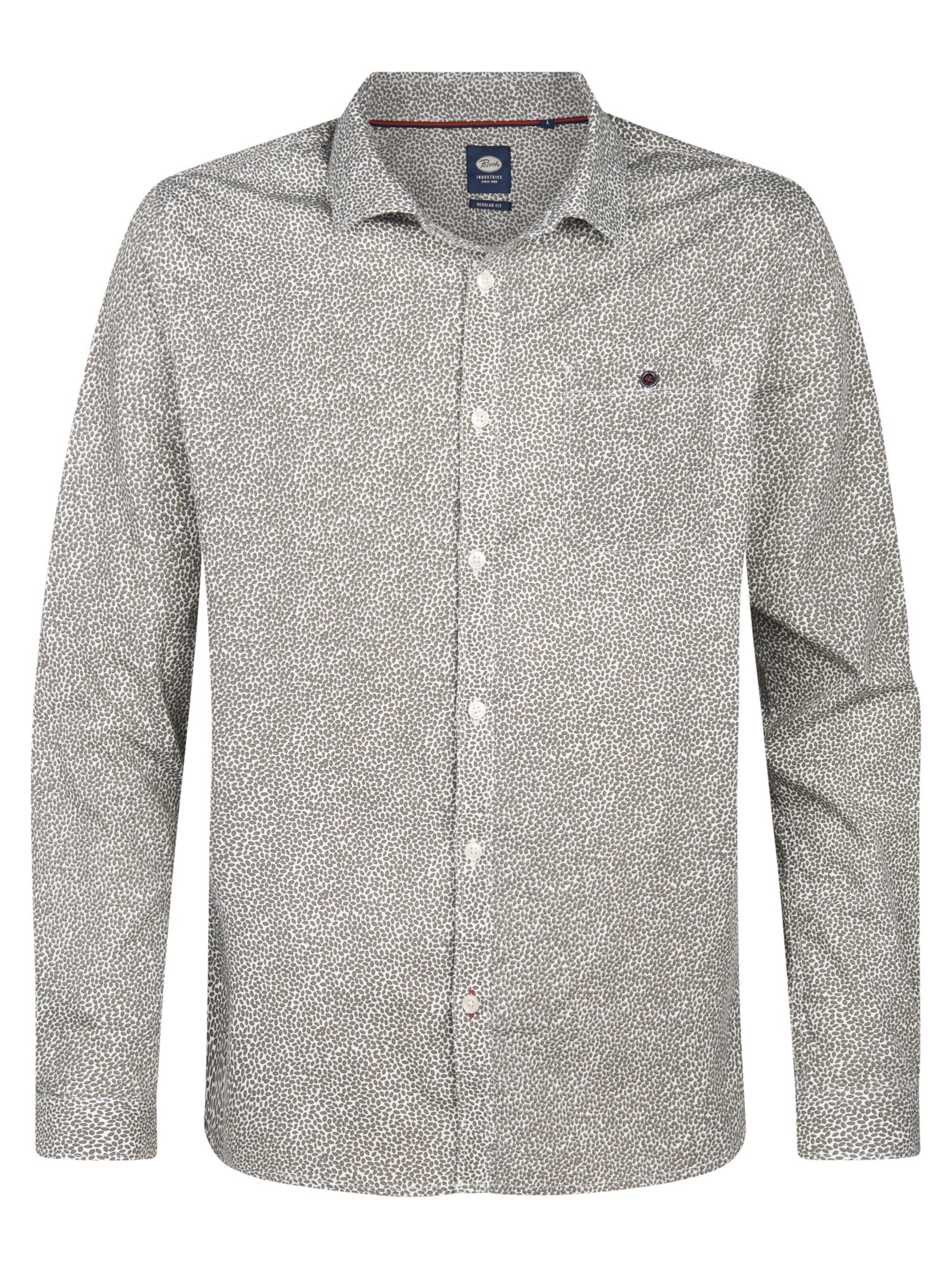 PETROL INDUSTRIES MEN Comfort fit Button Up Shirt in Green: front