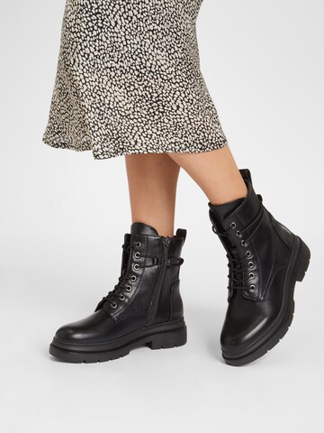 TAMARIS Lace-Up Ankle Boots in Black: front