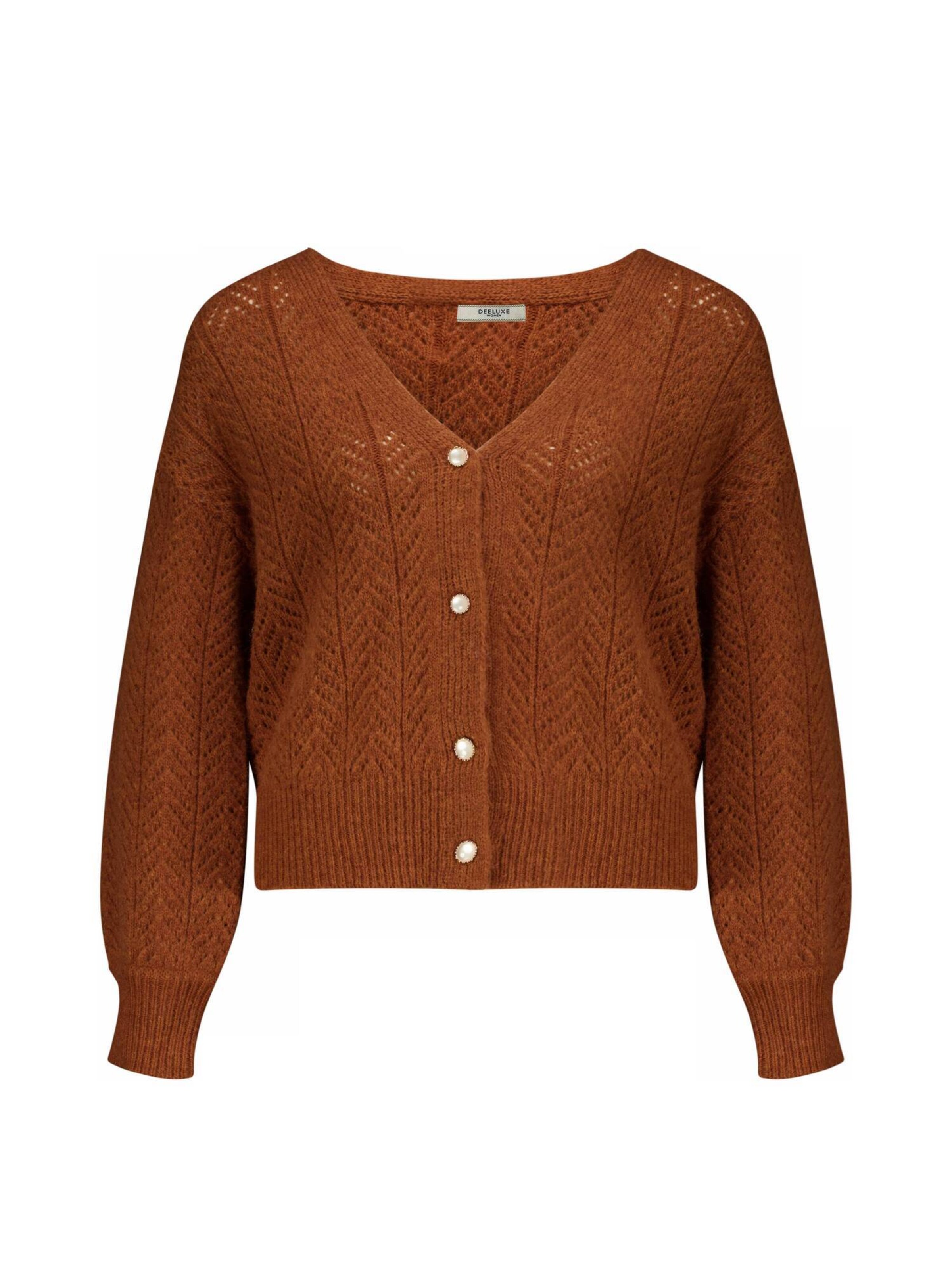 Deeluxe Gebreid vest 'Dorfi' in Oranje: voorkant