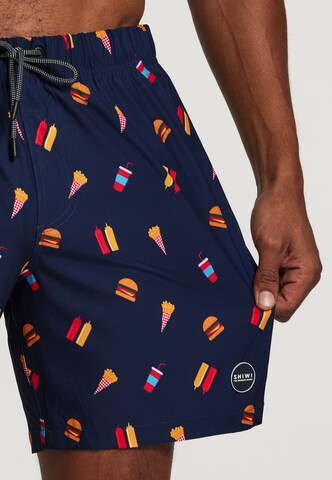 Shorts de bain 'fast food 4-way stretch' Shiwi en bleu