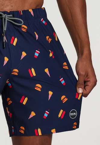 Pantaloncini da bagno 'fast food 4-way stretch' di Shiwi in blu