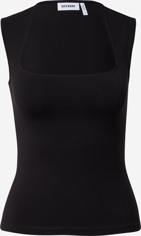 WEEKDAY Top 'Esti' in Black: front