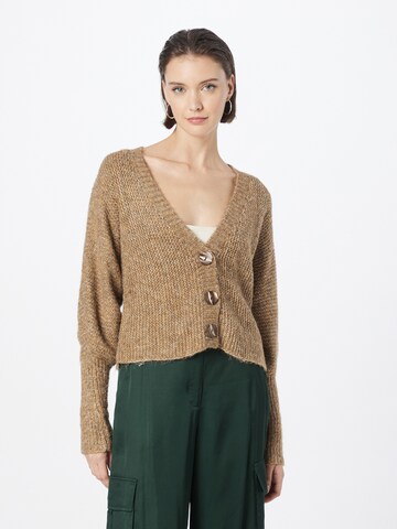 ONLY Knit Cardigan in Brown: front