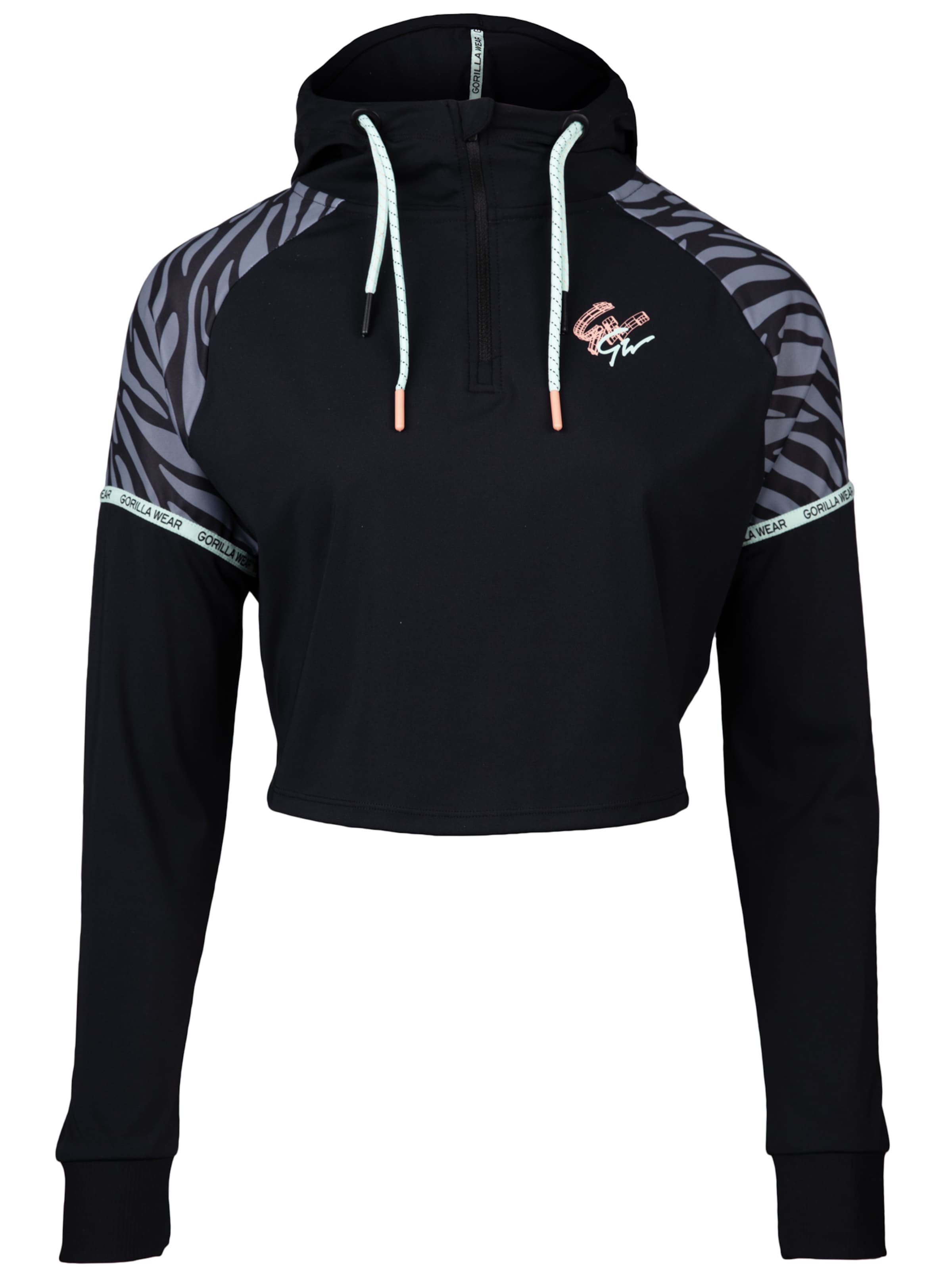 Felpa sportiva 'Zion' di Gorilla Wear in nero: frontale