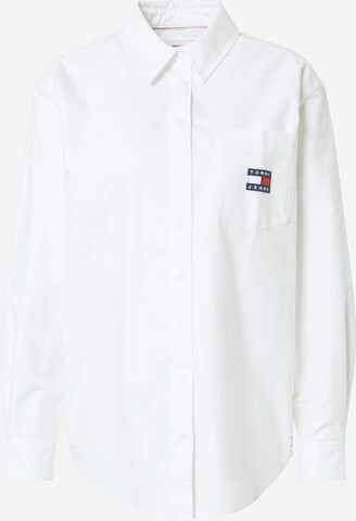 Tommy Jeans Blouse in Wit: voorkant