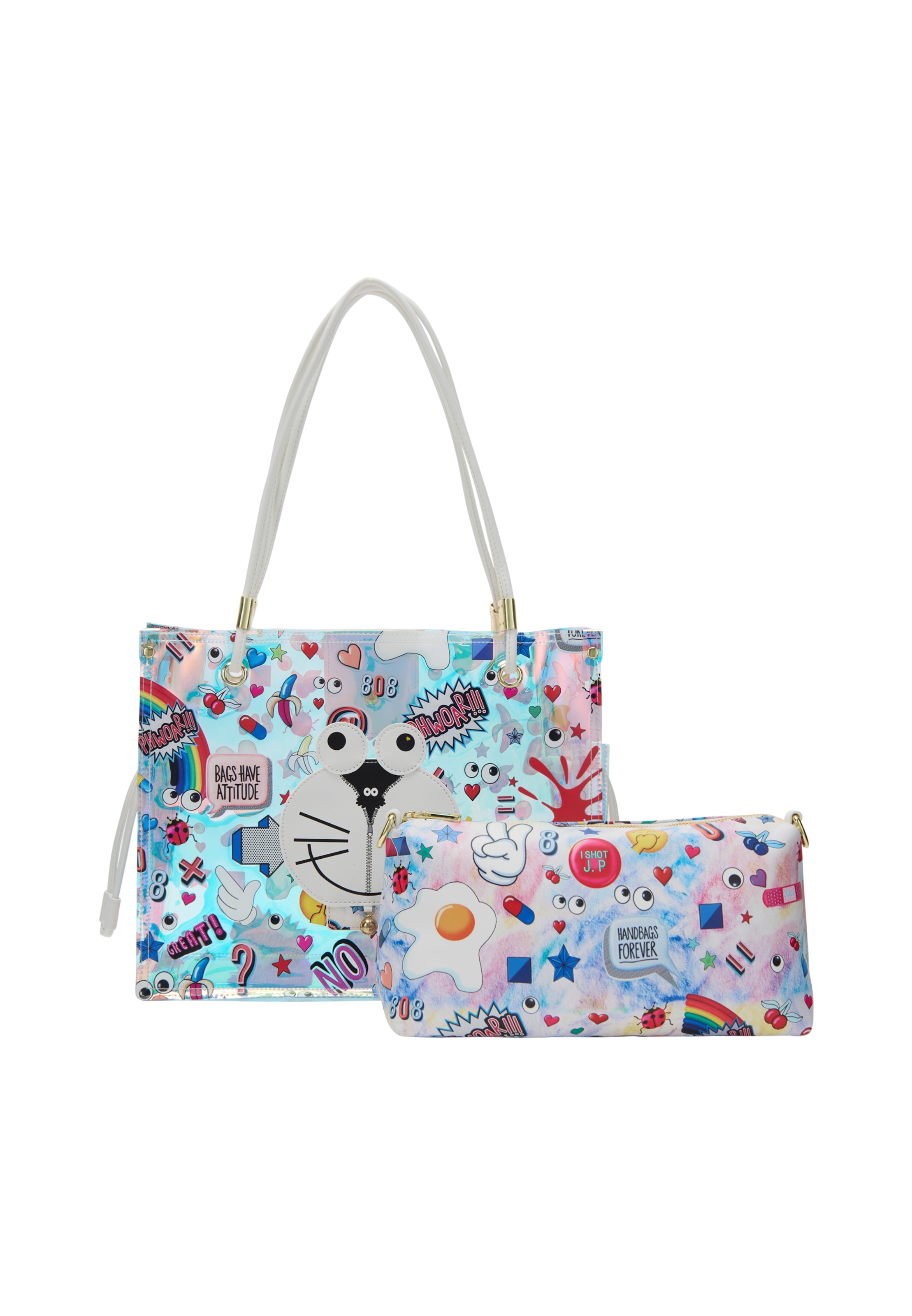 Plase de cumpărături 'Pop Eyetheme' de la MYMO pe albastru: față