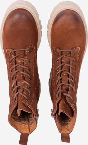 Apple of Eden Lace-Up Ankle Boots 'Castle' in Brown