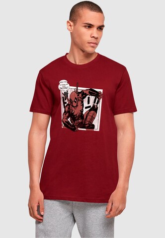 ABSOLUTE CULT Shirt 'Deadpool - Tacos Breaktime' in Rood: voorkant