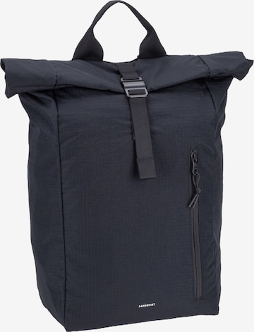 SANDQVIST Backpack ' Grid ' in Black: front