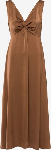 zero Kleid mit Knotendetail in Braun: predná strana