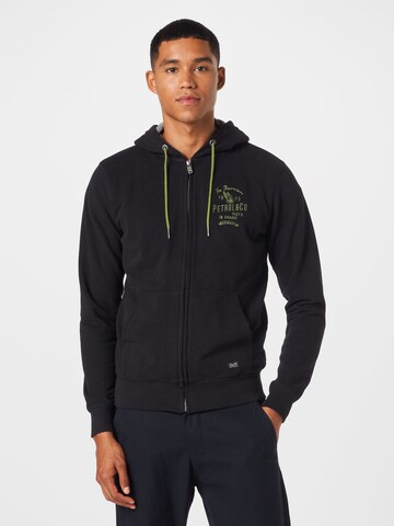 Petrol Industries Sweat jacket in Black: front