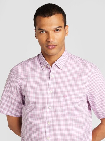 FYNCH-HATTON Regular Fit Hemd 'Classic Vichy' in Lila