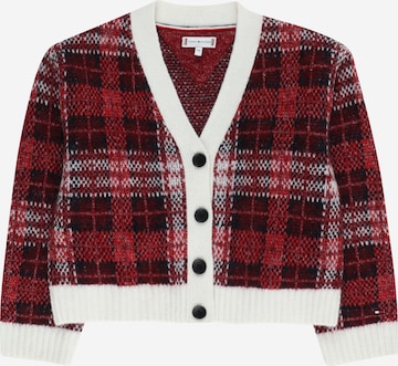 Cardigan TOMMY HILFIGER en rouge : devant