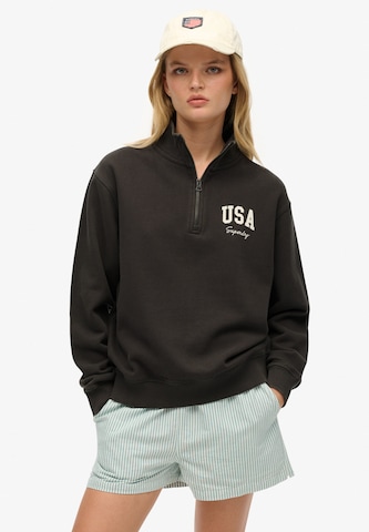 Sweat-shirt 'Athletic Essentials' Superdry & Co en gris : devant