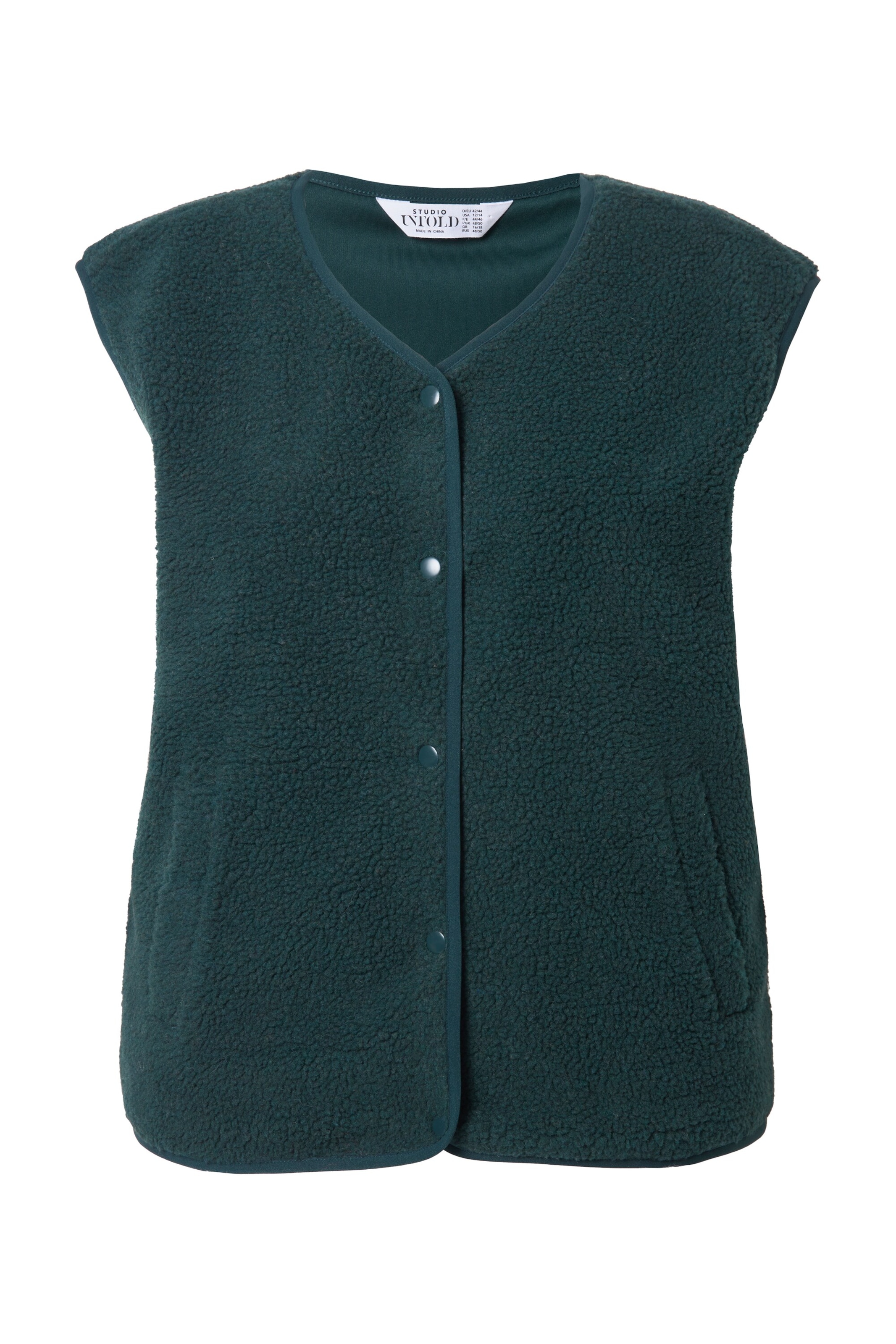 Studio Untold Bodywarmer in Groen: voorkant