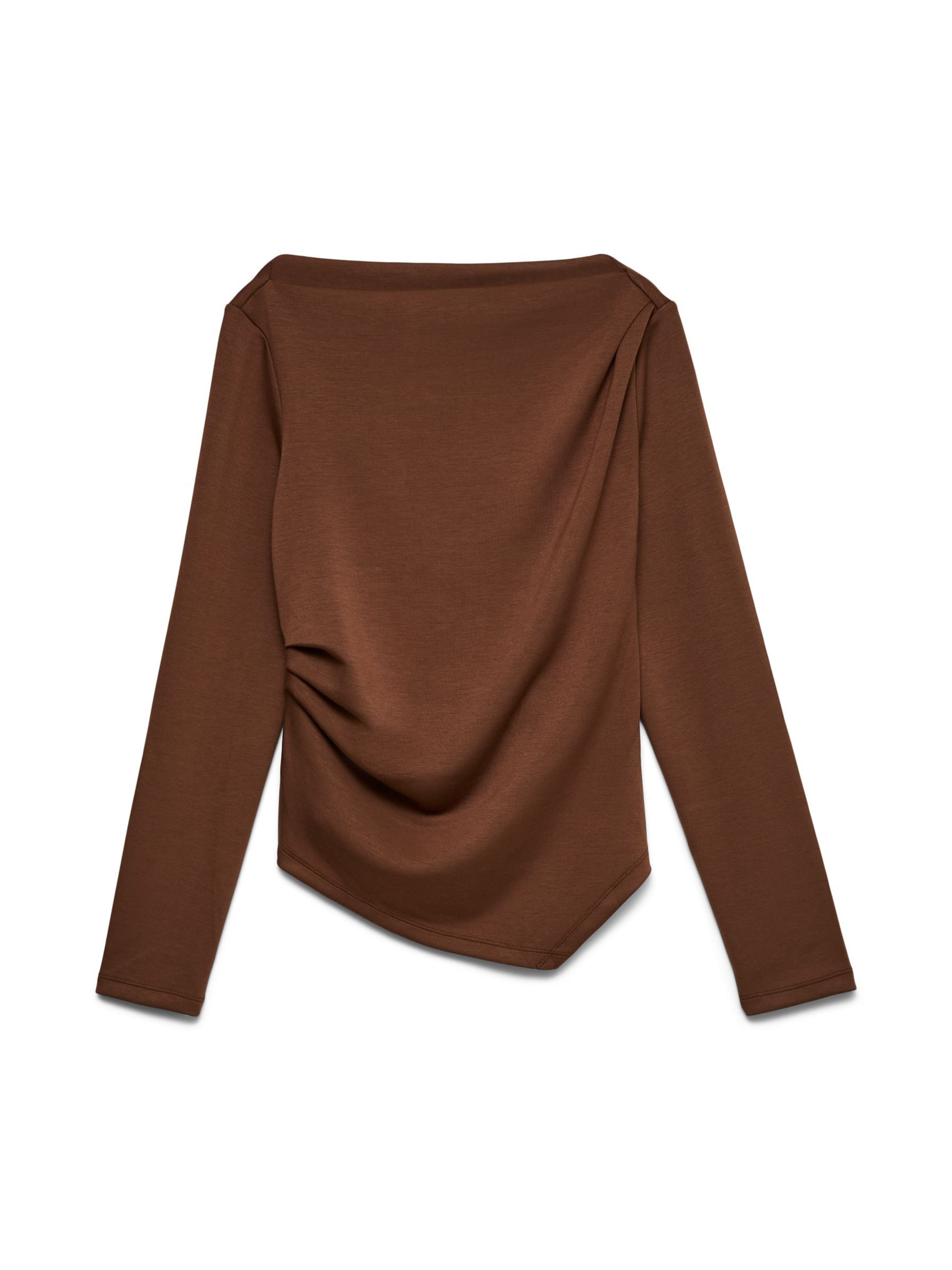 VERO MODA - Blusa en marrón: frente