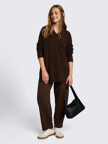 TOM TAILOR DENIM Sweater in Brown