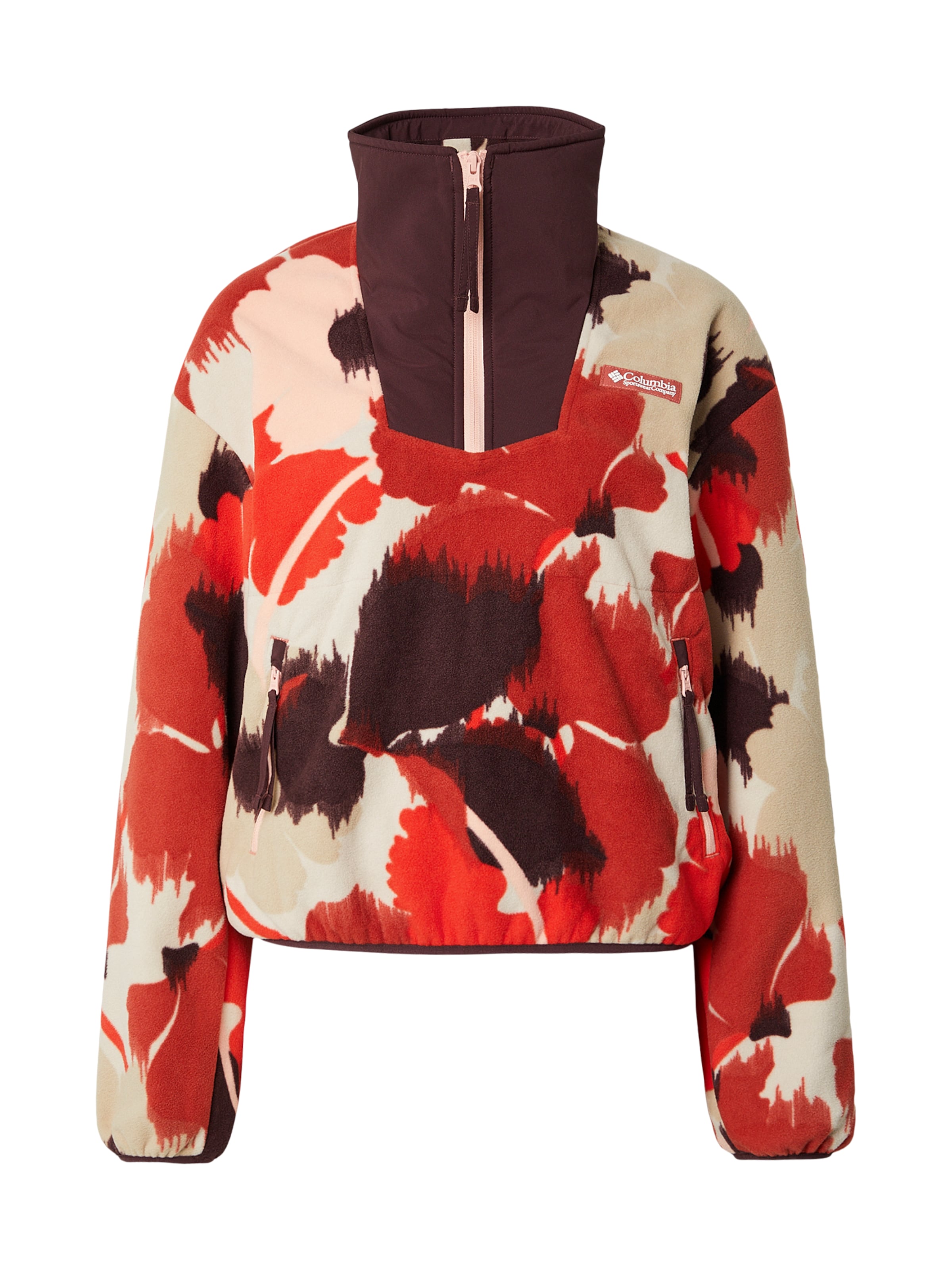 COLUMBIA Sporta džemperis 'Sequoia Grove™', krāsa - krēmkrāsas / sarkans / bordo, Preces skats
