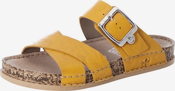 Rieker - Zapatos abiertos en amarillo: frente