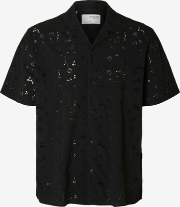 SELECTED HOMME Классический крой Рубашка 'Jax' в Черный: спереди