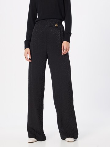 MICHAEL Michael Kors - Perna larga Calças com pregas em preto: frente