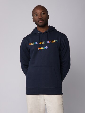 Watapparel Sweatshirt 'Spread Love not Hate' in Blue: front