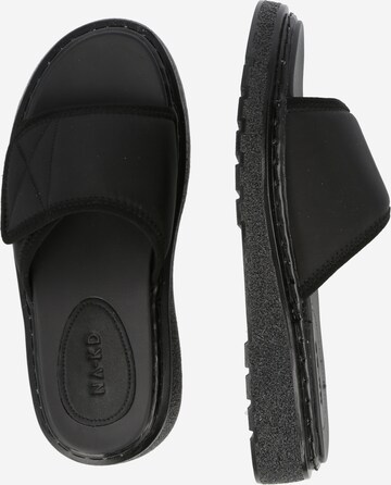 NA-KD - Sapato aberto 'Velcro' em preto