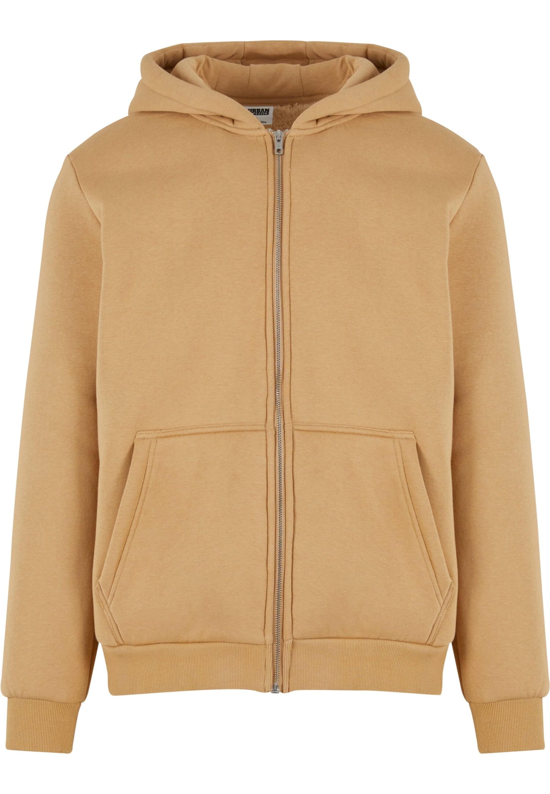 Urban Classics Sweat jacket in Beige: front