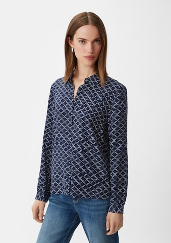 Camicia da donna di comma casual identity in blu: frontale