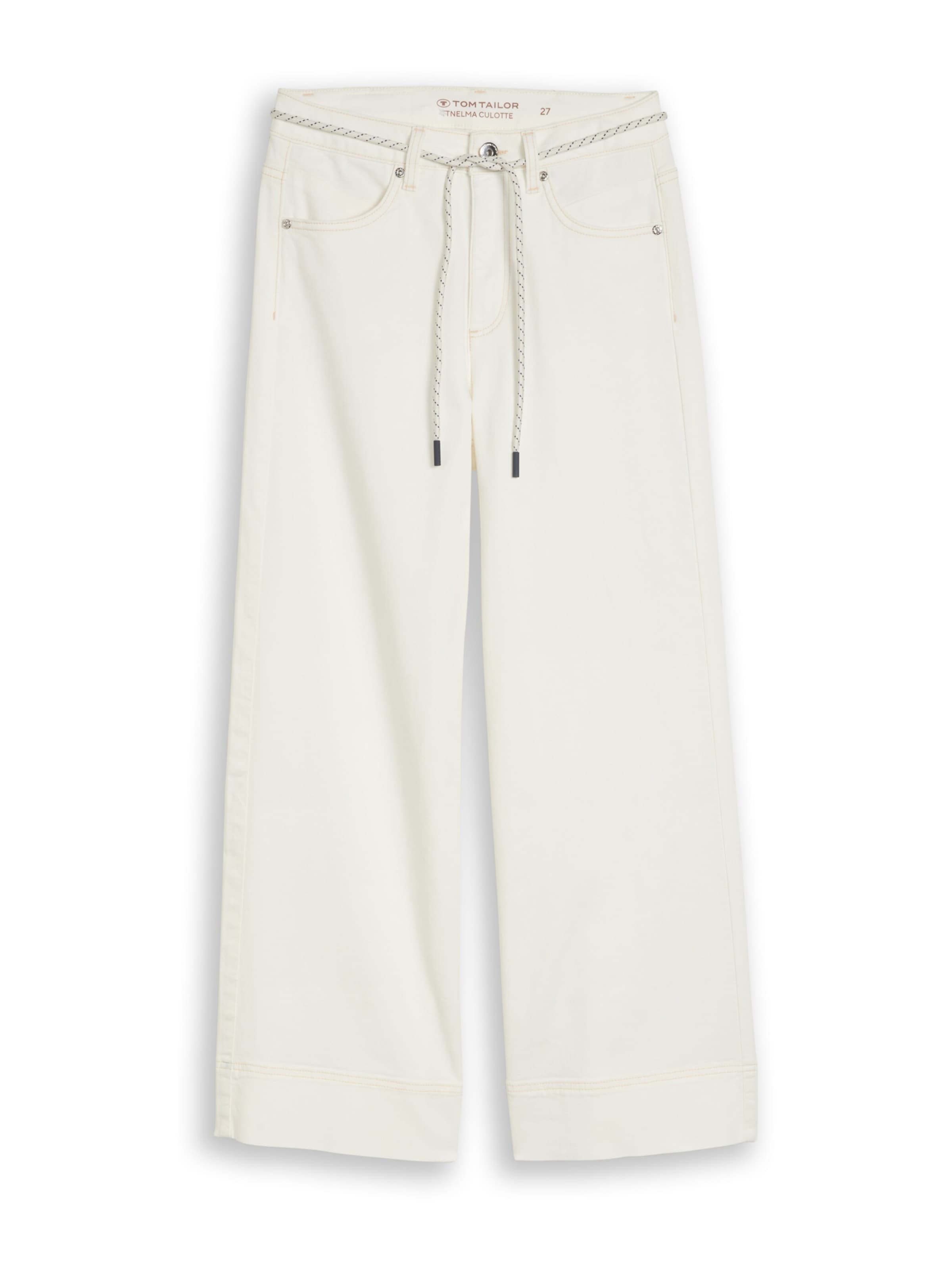 TOM TAILOR Wide leg Jeans 'Nelma' in White: front