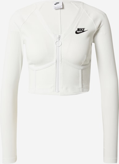 Nike Sportswear Športna jopa na zadrgo | črna / bela barva, Prikaz izdelka