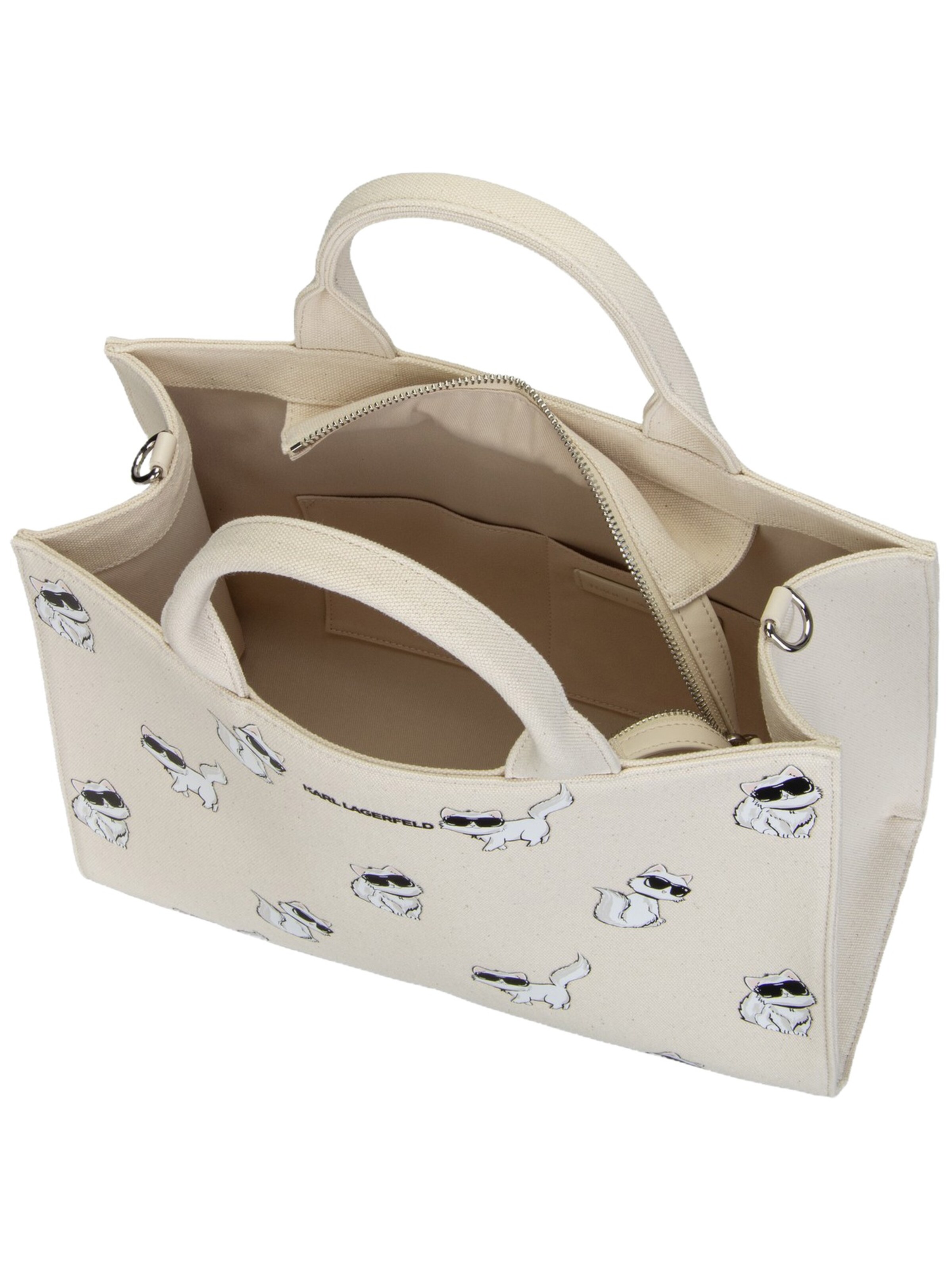 Karl Lagerfeld Handbag 'Ikon Choupette' in Beige