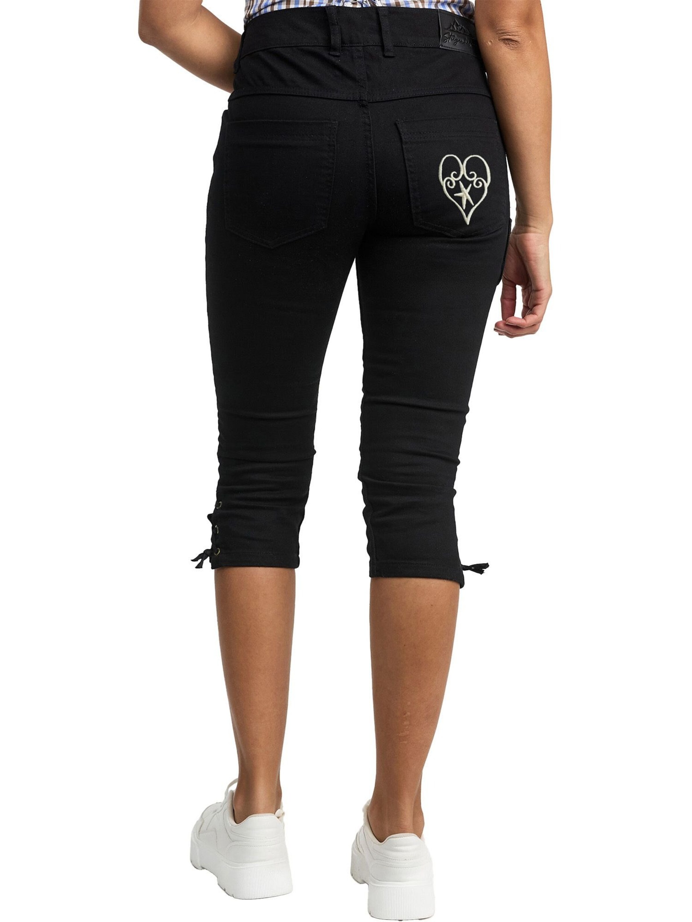 Steigenhöfer Regular Traditional Pants 'Ida' in Black