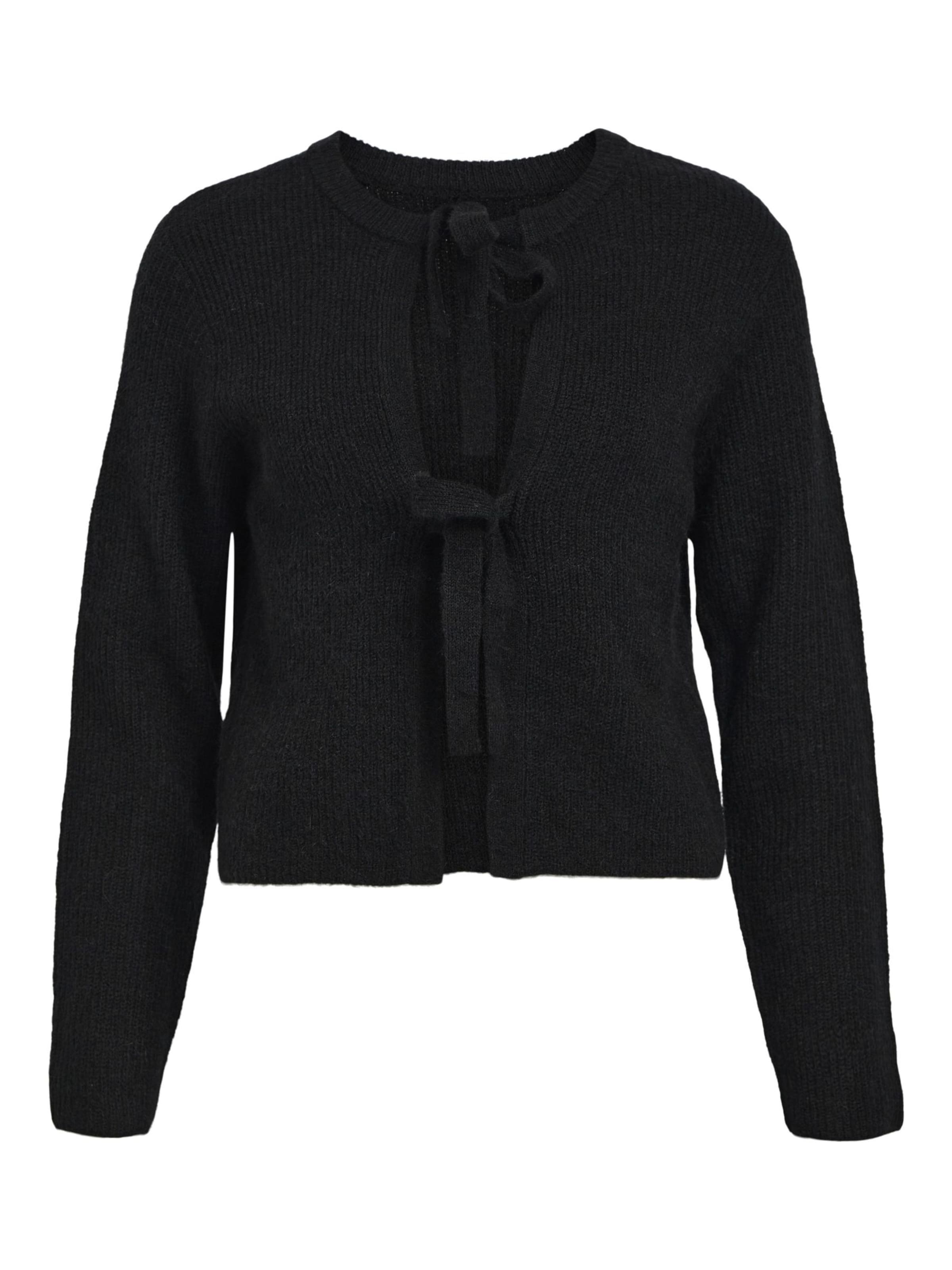 OBJECT Knit Cardigan 'ParviI' in Black: front
