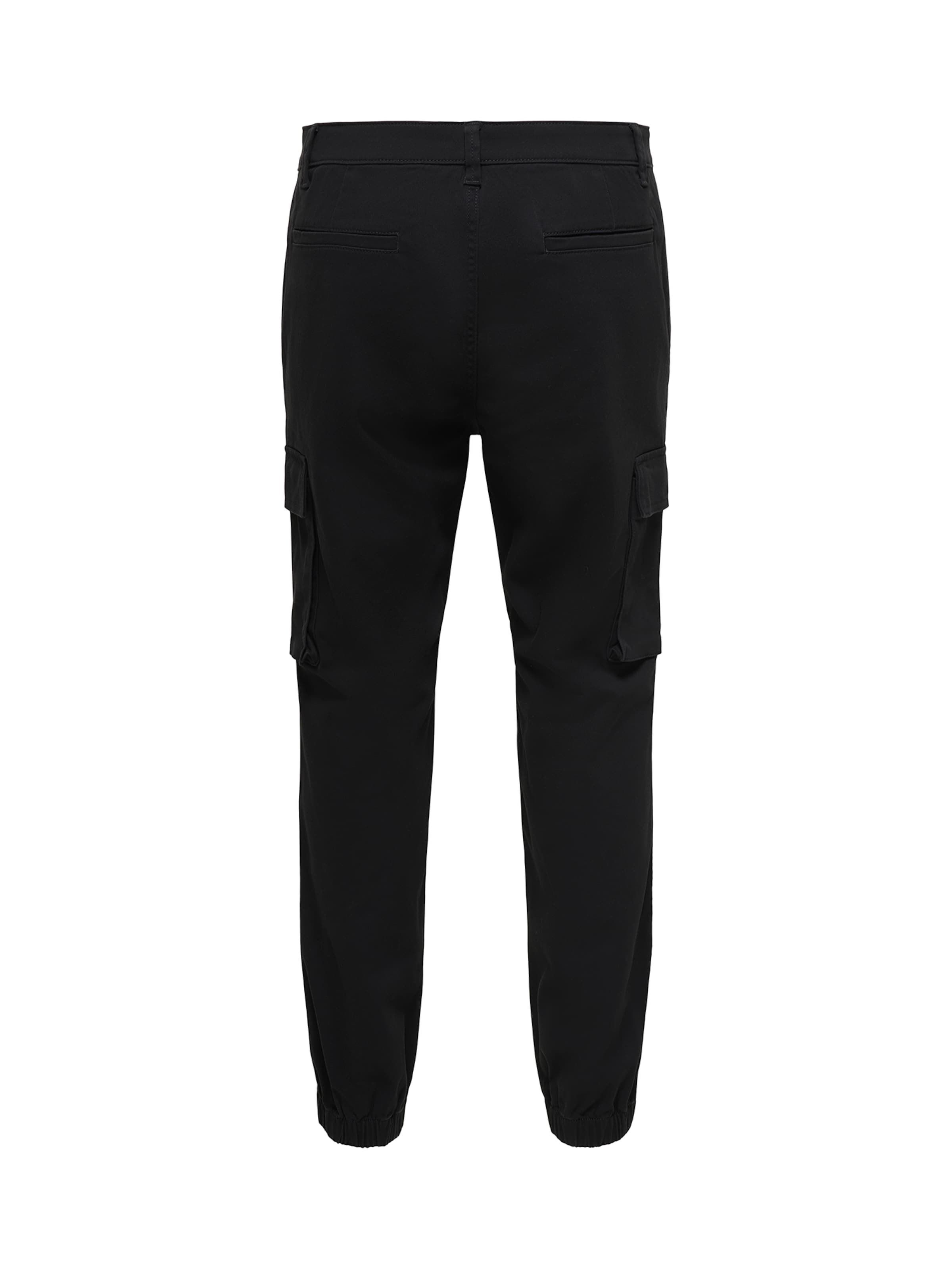 Only & Sons Slimfit Cargobyxa 'ONSCAM' i svart