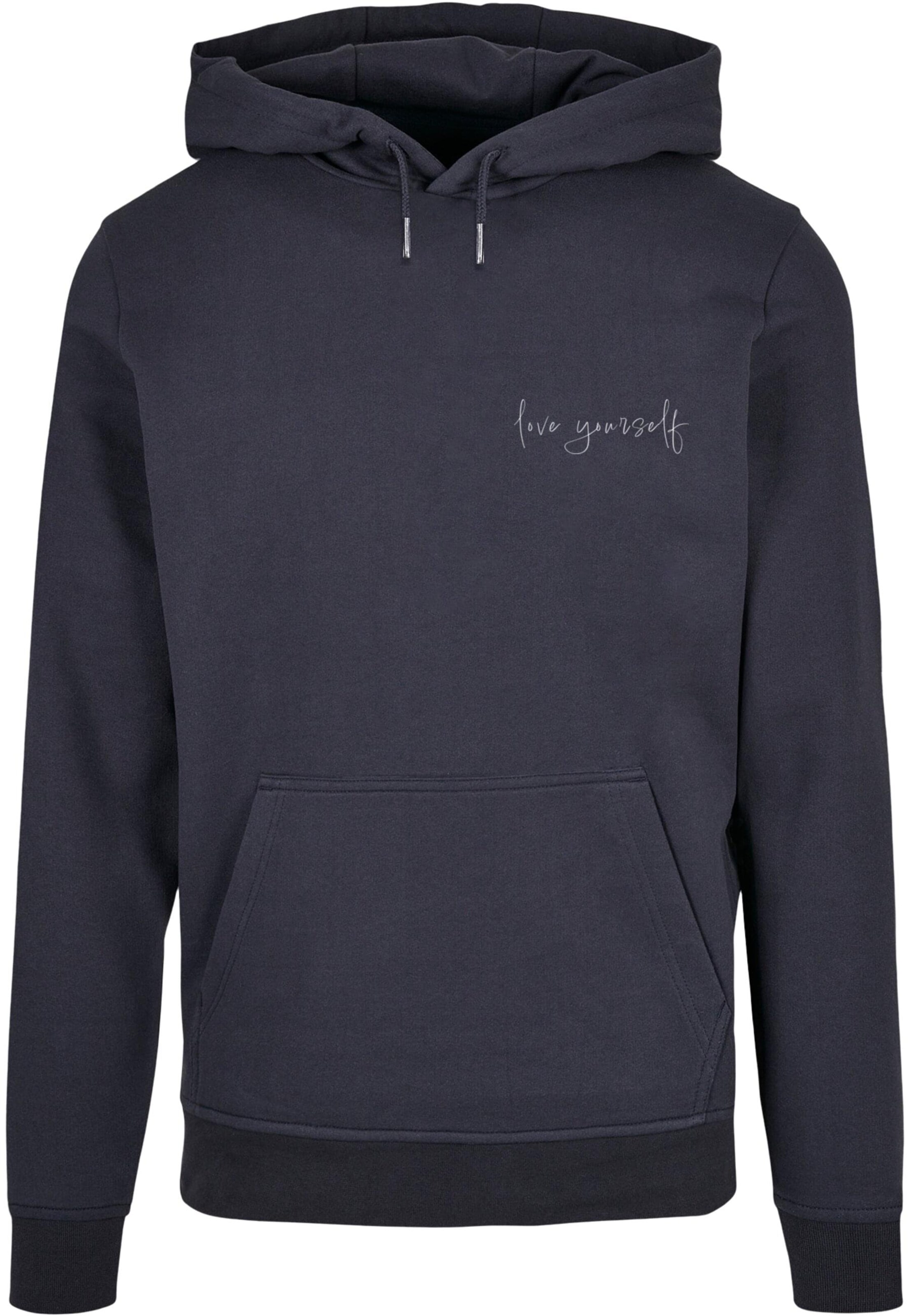 Merchcode Sweatshirt 'Love Yourself' in Blau: Vorderseite