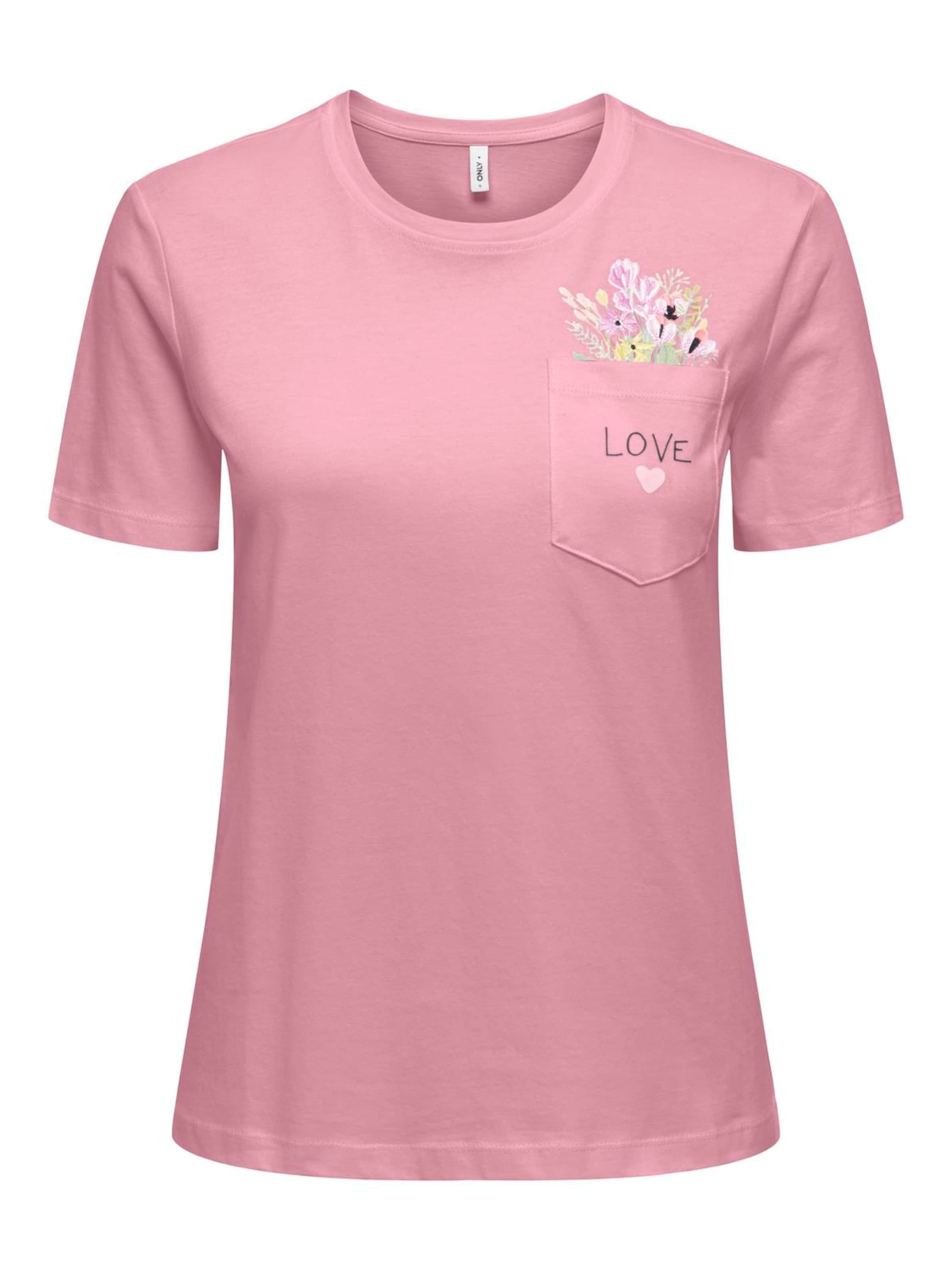 ONLY T-Shirt 'ONLPolly' in Pink: Vorderseite