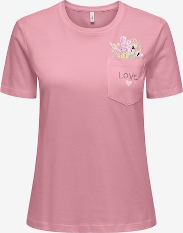 ONLY T-Shirt 'ONLPolly' in Pink: Vorderseite
