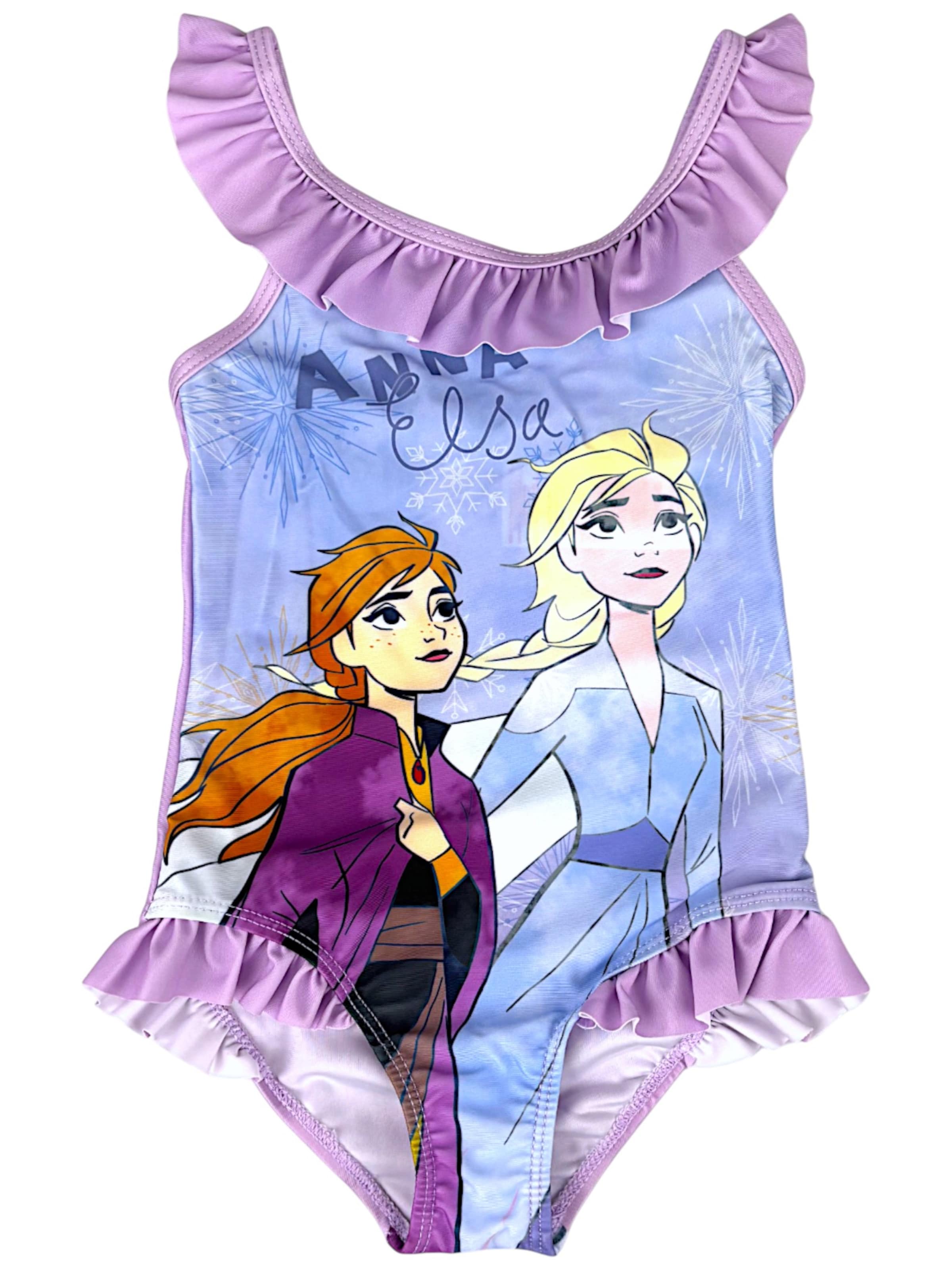 Disney Frozen Badeanzug 'Disney Frozen' in Lila: Vorderseite