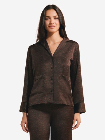 ETAM Schlafshirt 'Artlight' in Braun: Vorderseite