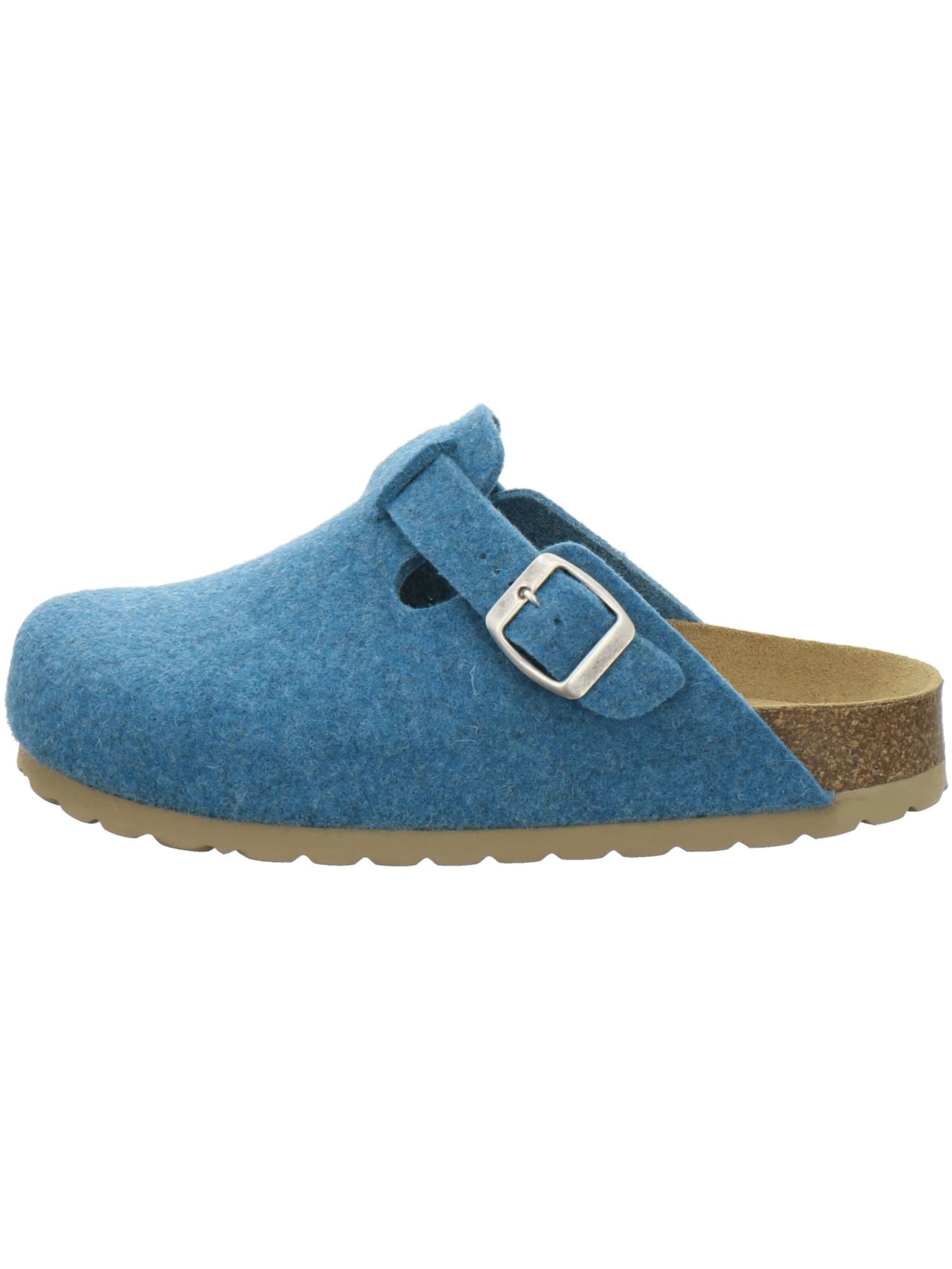 Pantoufle 'Hausschuhe Damen Filz türkis' AFS-Schuhe en bleu