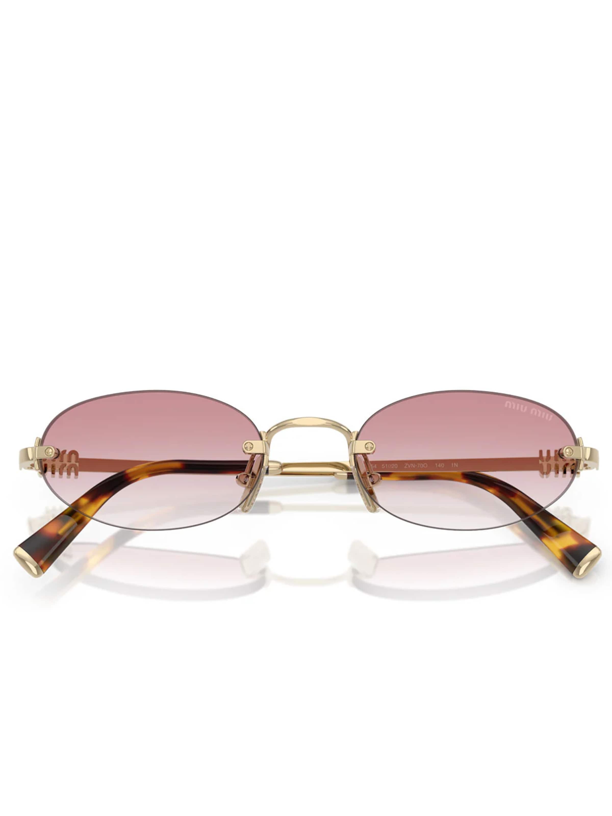 Miu Miu Solbriller 'Miu Miu Occhiali da Sole MUA54S ZVN70O Oro/Rosa Sfumato Donna' i guld