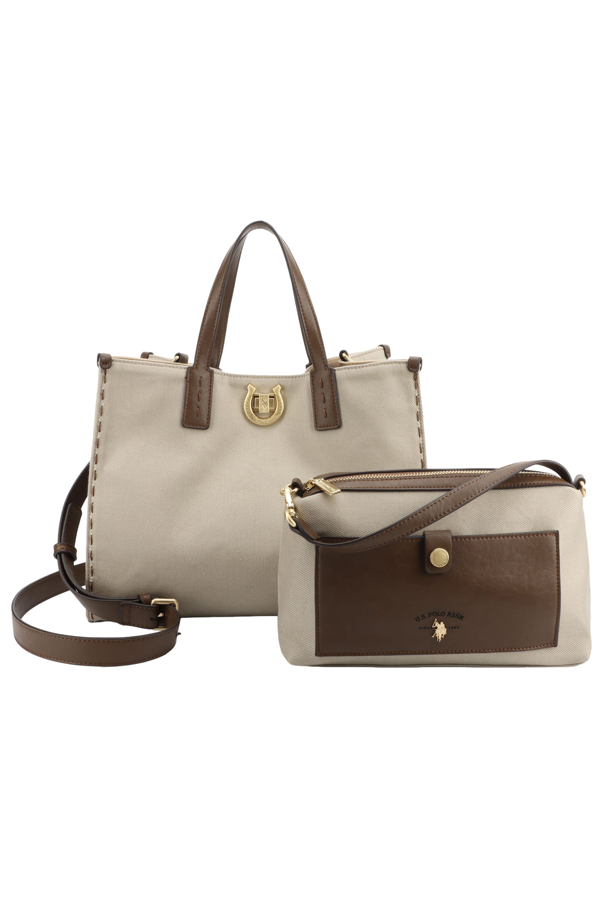 U.S. POLO ASSN. Shopper  'MIDDLETON' in Grau: Vorderseite