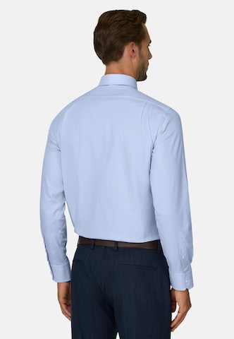 Coupe regular Chemise Boggi Milano en bleu : derrière